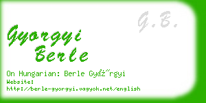 gyorgyi berle business card